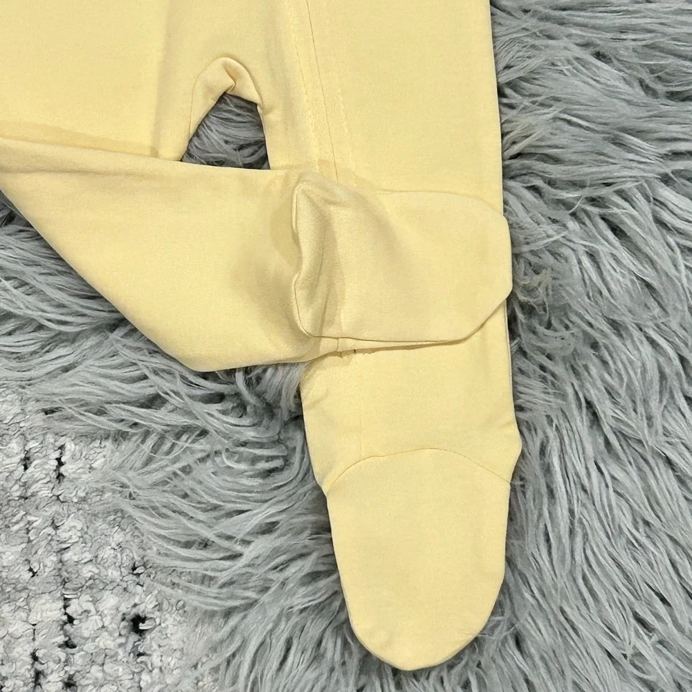 Kate Quinn Infant Long Sleeve Zipper Footie In Buttercup Yellow Size 6-9 Month